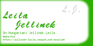 leila jellinek business card